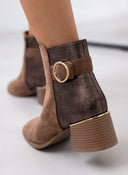 Μποτάκια suede με κρίκο ERYNN - Τάουπε - thefashionproject.gr - ERYNN