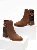 Μποτάκια suede με κρίκο ERYNN - Τάουπε - thefashionproject.gr - ERYNN