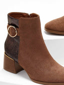Μποτάκια suede με κρίκο ERYNN - Τάουπε - thefashionproject.gr - ERYNN