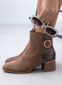 Μποτάκια suede με κρίκο ERYNN - Τάουπε - thefashionproject.gr - ERYNN