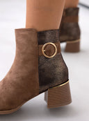 Μποτάκια suede με κρίκο ERYNN - Τάουπε - thefashionproject.gr - ERYNN