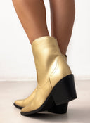 Μποτάκια western με τακούνι ONLY 15329855 - Χρυσό - thefashionproject.gr - ONLY