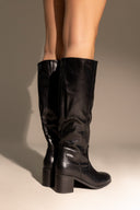 Μπότες all day με χαμηλό τακούνι - Μαύρο - thefashionproject.gr - Sixth Sens