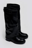 Μπότες casual με εφέ γκέτας - Μαύρο - thefashionproject.gr - The Fashion Project