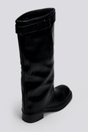 Μπότες casual με εφέ γκέτας - Μαύρο - thefashionproject.gr - The Fashion Project