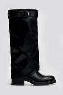 Μπότες casual με εφέ γκέτας - Μαύρο - thefashionproject.gr - The Fashion Project