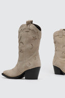 Μπότες cowboy καστόρινες PIECES 17152208 - Μπεζ - thefashionproject.gr - PIECES