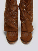 Μπότες cowboy suede με γύρισμα ERYNN