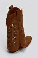 Μπότες cowboy suede με γύρισμα ERYNN