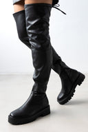 Μπότες κάλτσα πάνω από το γόνατο - Μαύρο - thefashionproject.gr - The Fashion Project