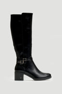 Μπότες με τακούνι και λάστιχο - Μαύρο - thefashionproject.gr - La Coquette