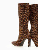 Μπότες μυτερές suede με λεπτό τακούνι - Καφέ - thefashionproject.gr - The Fashion Project