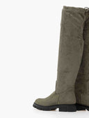 Μπότες πάνω από το γόνατο suede - Χακί - thefashionproject.gr - The Fashion Project
