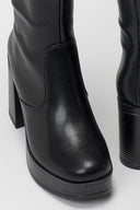 Μπότες ψηλές με φιάπα Mariamare - Μαύρο - thefashionproject.gr - MARIAMARE