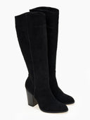 Μπότες suede με τακούνι - Μαύρο - thefashionproject.gr - The Fashion Project