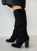 Μπότες suede με τακούνι - Μαύρο - thefashionproject.gr - The Fashion Project