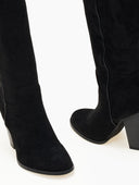 Μπότες suede με τακούνι - Μαύρο - thefashionproject.gr - The Fashion Project