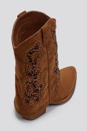 Μπότες suede μυτερές με γκέτα και τρουκς ERYNN - Κάμελ - thefashionproject.gr - ERYNN