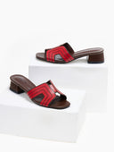 Mules ανοιχτά με ανοίγματα - Κόκκινο - thefashionproject.gr - Stephan