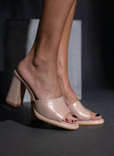 Mules ανοιχτά με φάσα - Nude - thefashionproject.gr - CM Paris