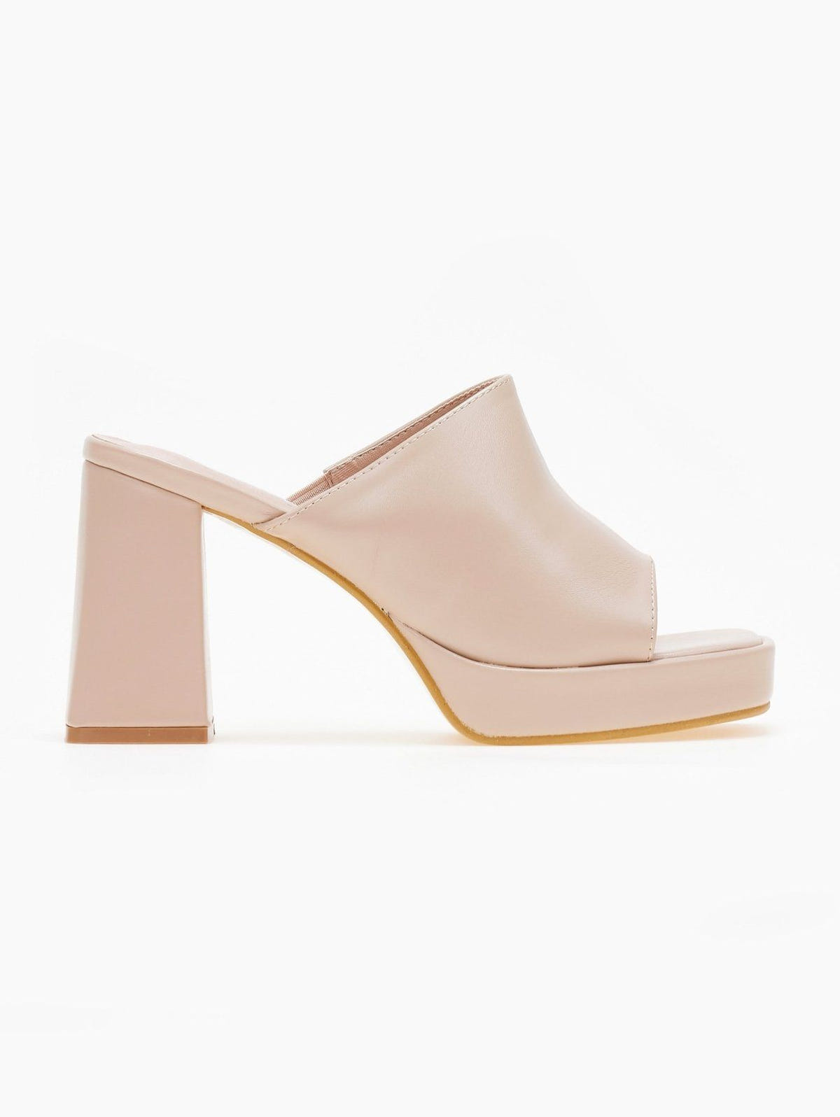 Mules ανοιχτά με φιάπα - Nude - thefashionproject.gr - CM Paris