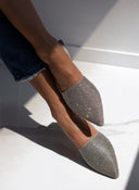 Mules ανοιχτά με στρας TFP - Ασημί - thefashionproject.gr - TFP