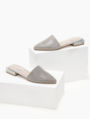 Mules ανοιχτά με στρας TFP - Ασημί - thefashionproject.gr - TFP