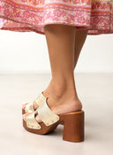 Mules ανοιχτά με τρουκς ERYNN - Χρυσό - thefashionproject.gr - ERYNN
