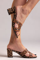 Mules ανοιχτά με ύφασμα ERYNN - Leopard - thefashionproject.gr - ERYNN