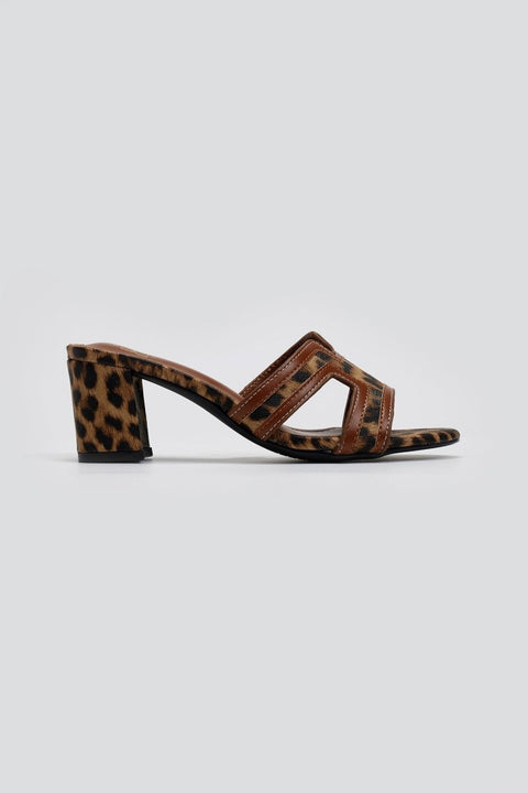 Fabric Mules - Leopard