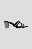 Mules ανοιχτά με ύφασμα ERYNN - Μαύρο - thefashionproject.gr - ERYNN