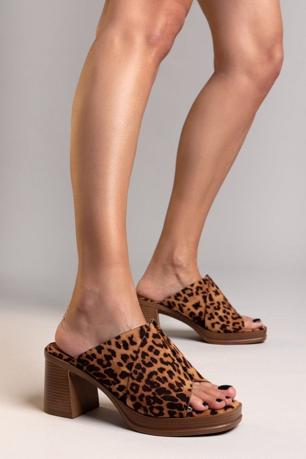 Mules ανοιχτά suede ERYNN - Leopard - thefashionproject.gr - ERYNN