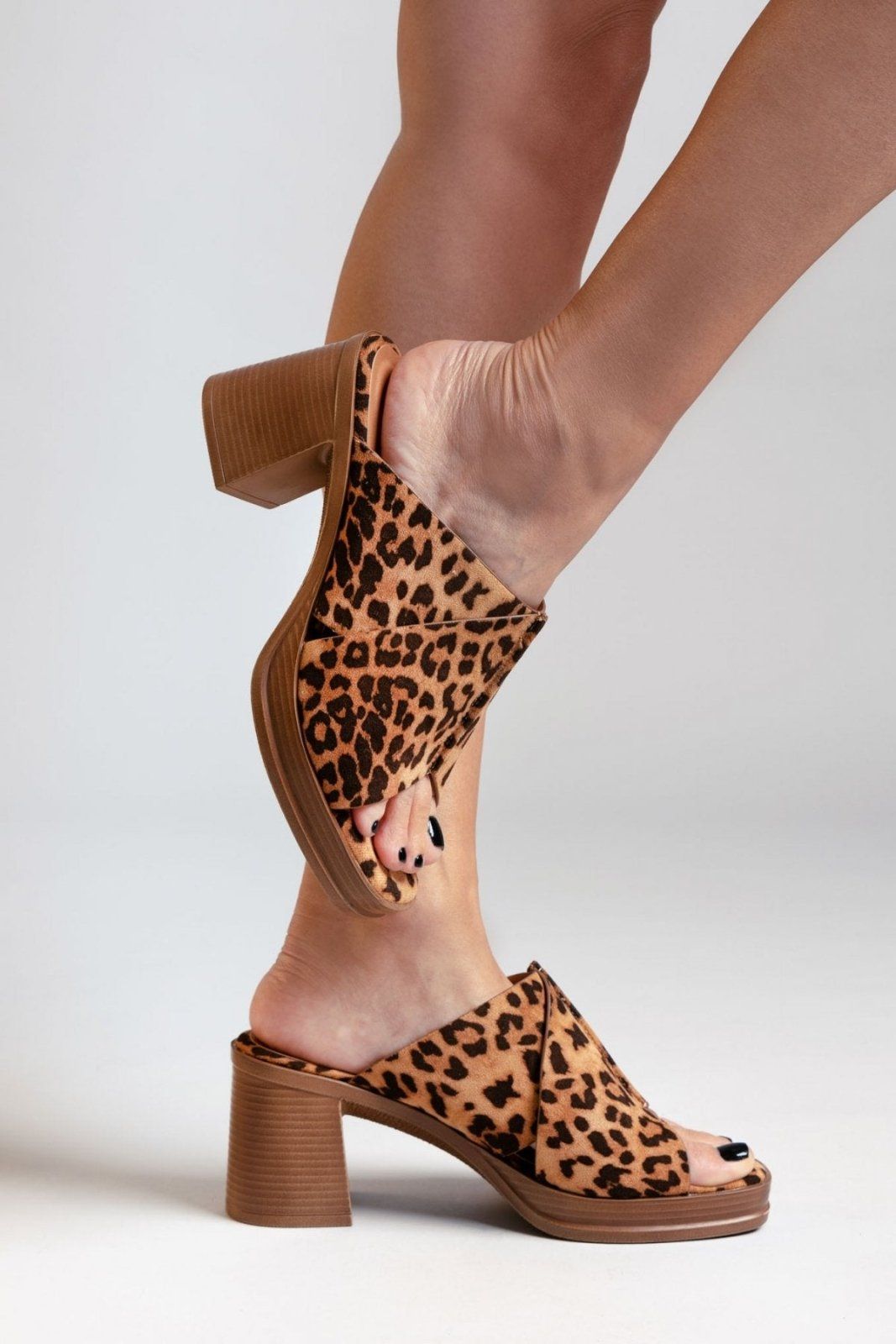 Mules ανοιχτά suede ERYNN - Leopard - thefashionproject.gr - ERYNN
