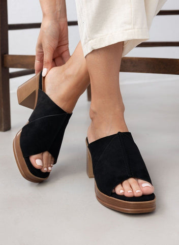 Mules ανοιχτά suede ERYNN - Μαύρο - thefashionproject.gr - ERYNN