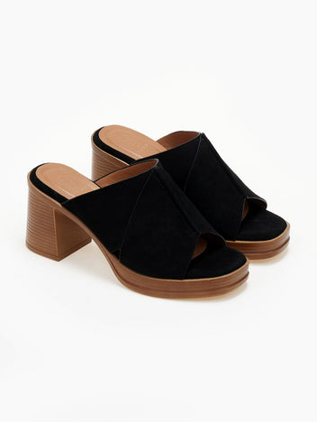 Mules ανοιχτά suede ERYNN - Μαύρο - thefashionproject.gr - ERYNN