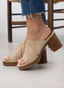 Mules ανοιχτά suede ERYNN - Μπεζ - thefashionproject.gr - ERYNN