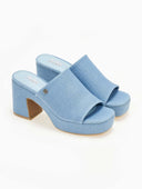 Mules ανοιχτά τζιν με φαρδιά φάσα Xti 142765 - Μπλε jean - thefashionproject.gr - Xti Footwear