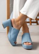 Mules ανοιχτά τζιν με φαρδιά φάσα Xti 142765 - Μπλε jean - thefashionproject.gr - Xti Footwear