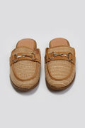 Mules από ψάθα ERYNN - Κάμελ - thefashionproject.gr - ERYNN