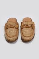 Mules από ψάθα ERYNN - Κάμελ - thefashionproject.gr - ERYNN