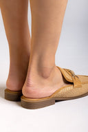 Mules από ψάθα ERYNN - Κάμελ - thefashionproject.gr - ERYNN