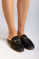 Mules από ψάθα ERYNN - Μαύρο - thefashionproject.gr - ERYNN