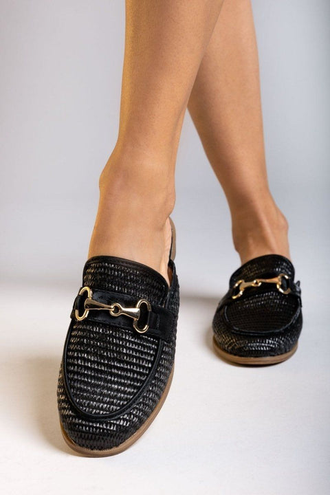 Straw Mules - Black