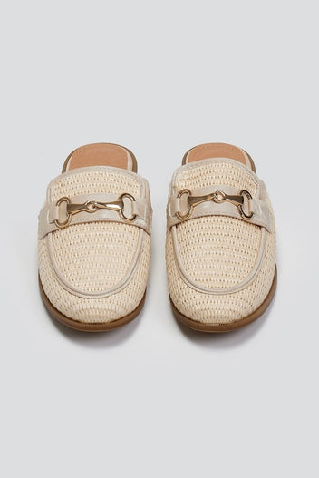 Mules από ψάθα ERYNN - Μπεζ - thefashionproject.gr - ERYNN
