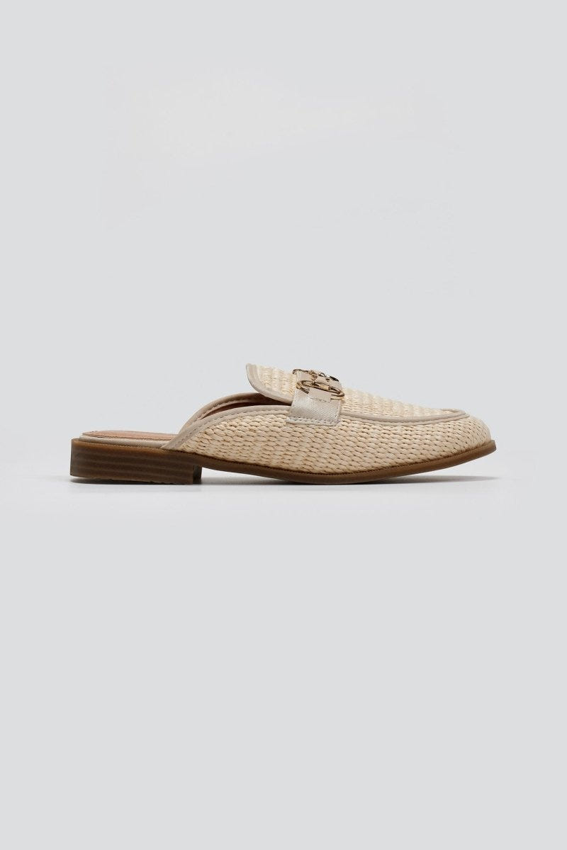 Mules από ψάθα ERYNN - Μπεζ - thefashionproject.gr - ERYNN
