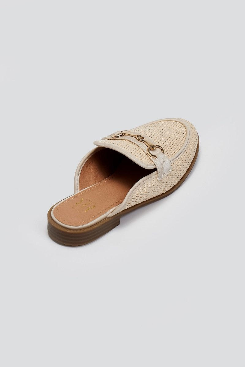 Mules από ψάθα ERYNN - Μπεζ - thefashionproject.gr - ERYNN