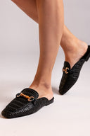 Mules από ψάθα Xti 143803 - Μαύρο - thefashionproject.gr - Xti Footwear