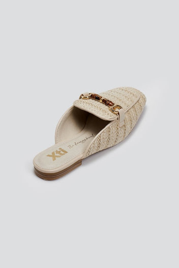 Mules από ψάθα Xti 143803 - Μπεζ - thefashionproject.gr - Xti Footwear