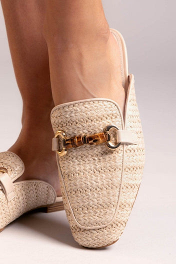 Mules από ψάθα Xti 143803 - Μπεζ - thefashionproject.gr - Xti Footwear