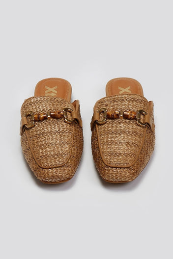 Mules από ψάθα Xti 143803 - Τάουπε - thefashionproject.gr - Xti Footwear